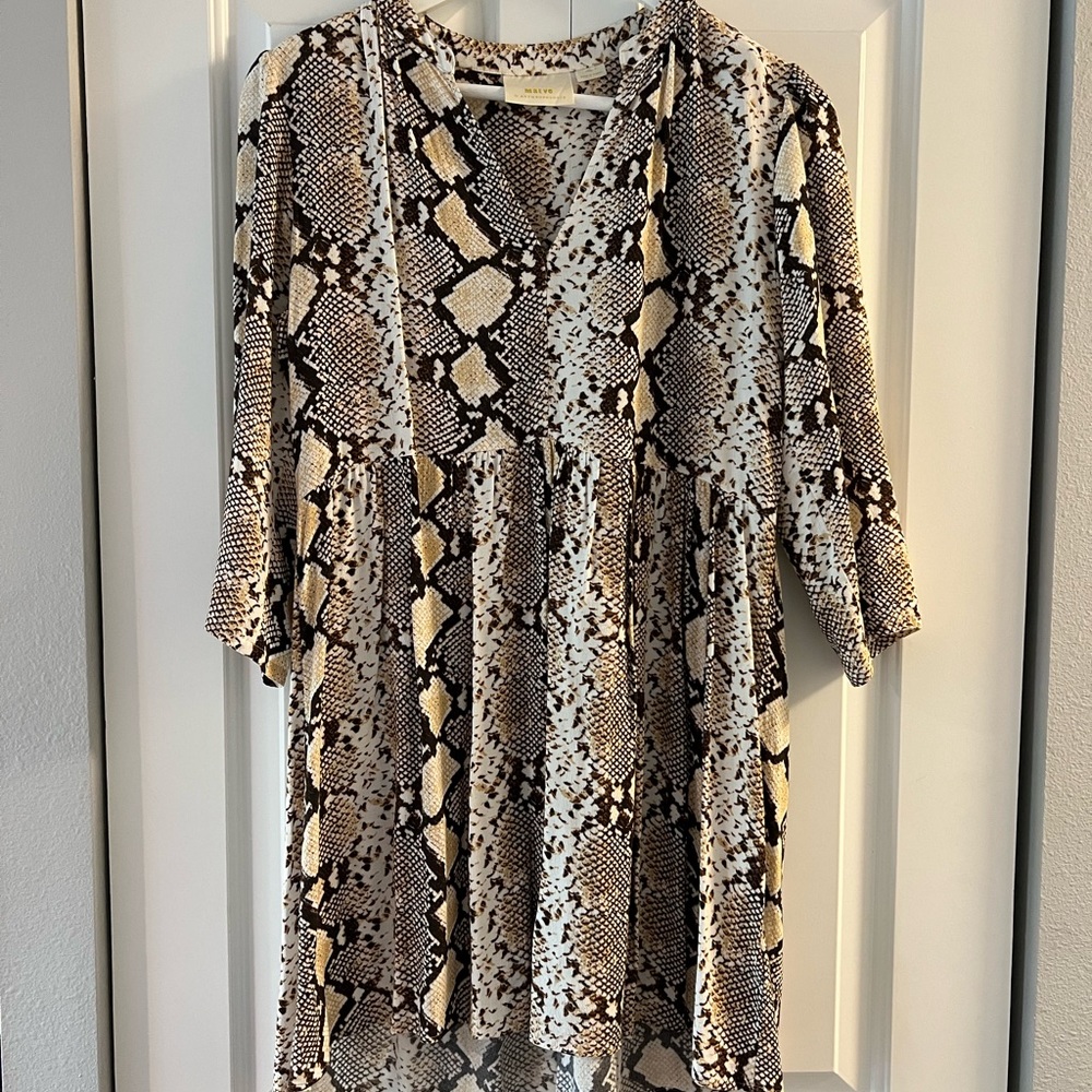 Maeve by Anthropologie Snake Print Dress